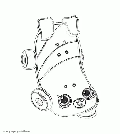 Shopkin coloring page. Katie Skateboard