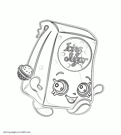 Shopkins coloring pages - Iris Icing Sugar