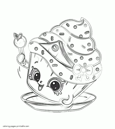 Shopkins characters wobbles coloring pages