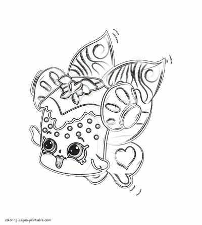 Shopkins colouring pages free