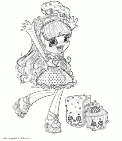 Shopkins coloring pictures. Rainbow Kate image