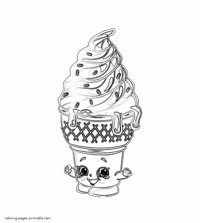 Ice-cream Dream. Free Shopkins for coloring