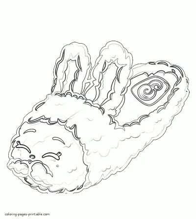 Shopkins Bun Bun Slipper coloring sheets for children