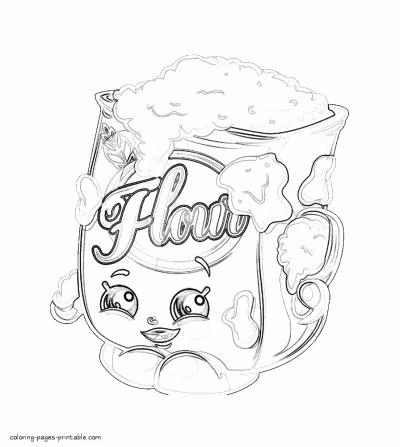 Fi Fi Flour Shopkins coloring sheets printable for free