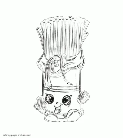 Free printable Shopkins coloring sheets. Fasta Pasta picture