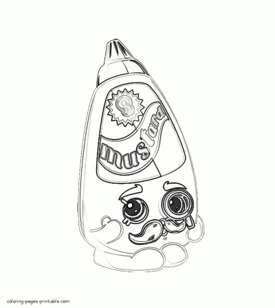 Shopkins coloring paper to color. Cornell Mustard