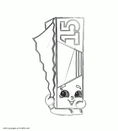 Shopkins Al Foil coloring pictures to print for kids