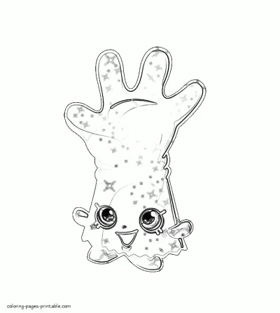 Free colouring pages Rub-a-glove Shopkins to download