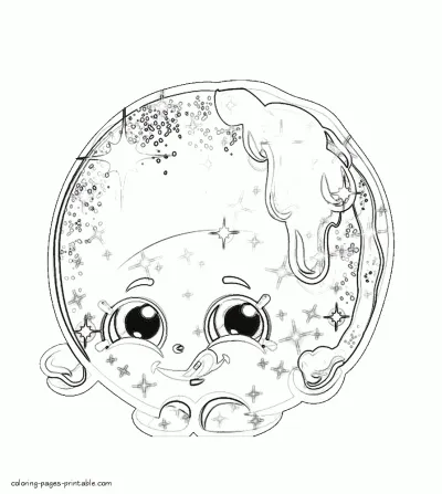 Printable Shopkins Donna Donut coloring sheets for free