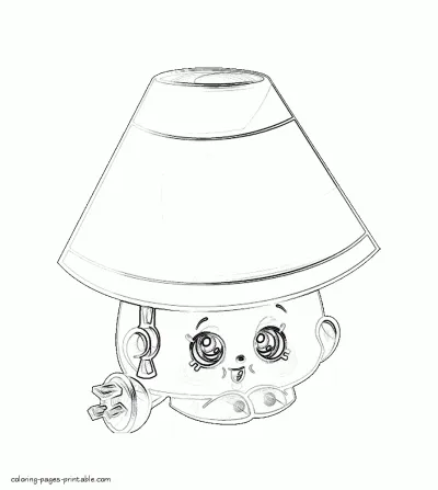 Shopkins free colouring pages. Print Lana Lamp