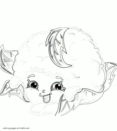 Shopkins coloring book pages for a girl. Chloe Flower