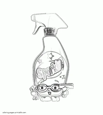 Shopkins coloring pages to print. Squeaky Clean for color it