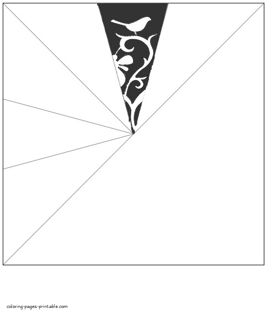 Snow flake template with birds Snow flake template with birds to print