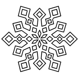 Template of a paper snowflake