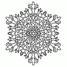 Tribal patterns with bold geometric details - Free printable snowflake templates