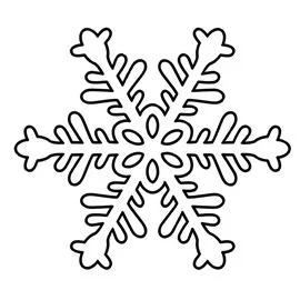 Spiral and wave shapes for cutting and unfolding - Paper snowflake template