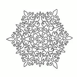 Snowflake cutout templates
