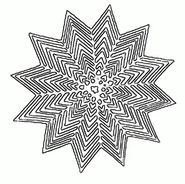 Snowflake cutout template