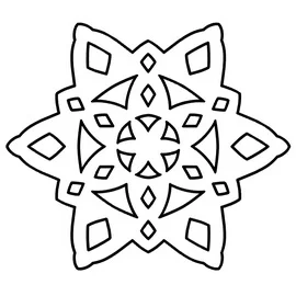 Easy paper snowflake template