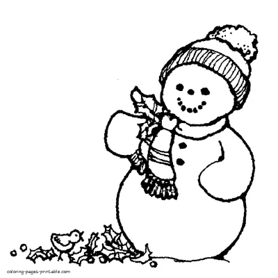 Snowman coloring pages