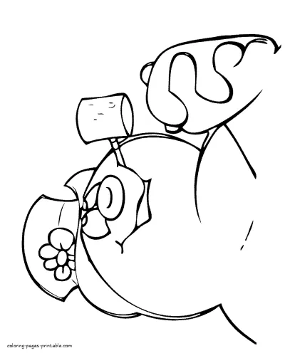 Frosty snowman coloring pages for free