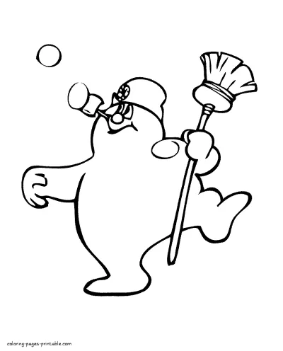 Coloring snowman. Frosty