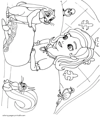 Disney princess Sofia coloring page