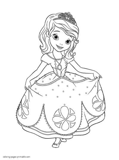 Coloring pages of Sofia from the Disney film