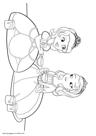 Princess Sofia. Coloring pages printables