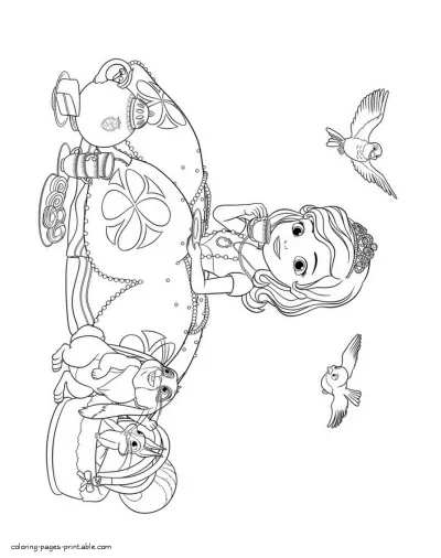 Sofia the First free coloring sheets