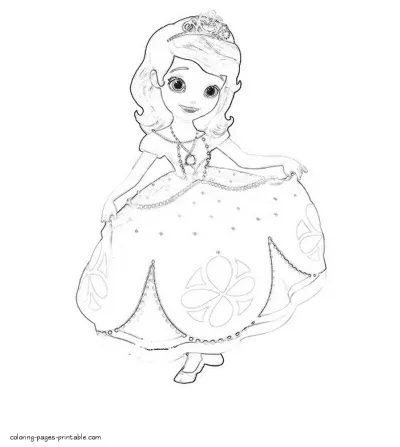 Printable coloring pages Sofia the First