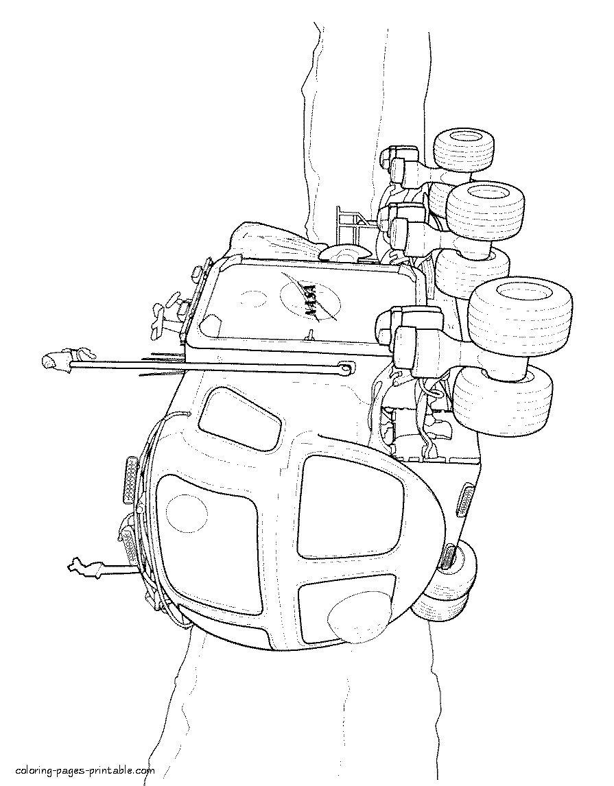 Coloring page of space vehicle Coloring page of space vehicle to print