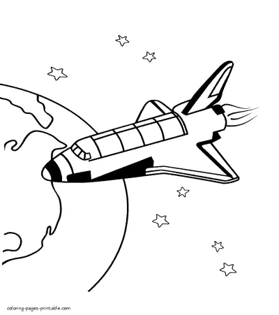 Outer space coloring pages. Earth