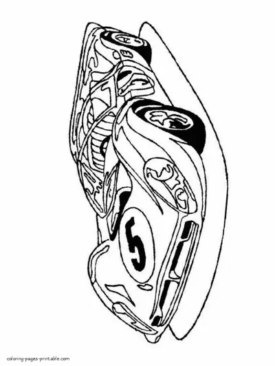 Racing car free coloring pages for kids