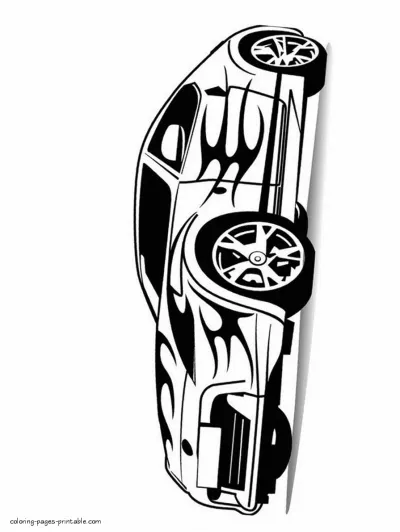 Sports car coloring pages for kids boys