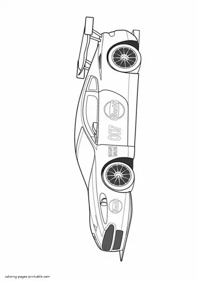 Sports car coloring pages - Aston Martin DBR9