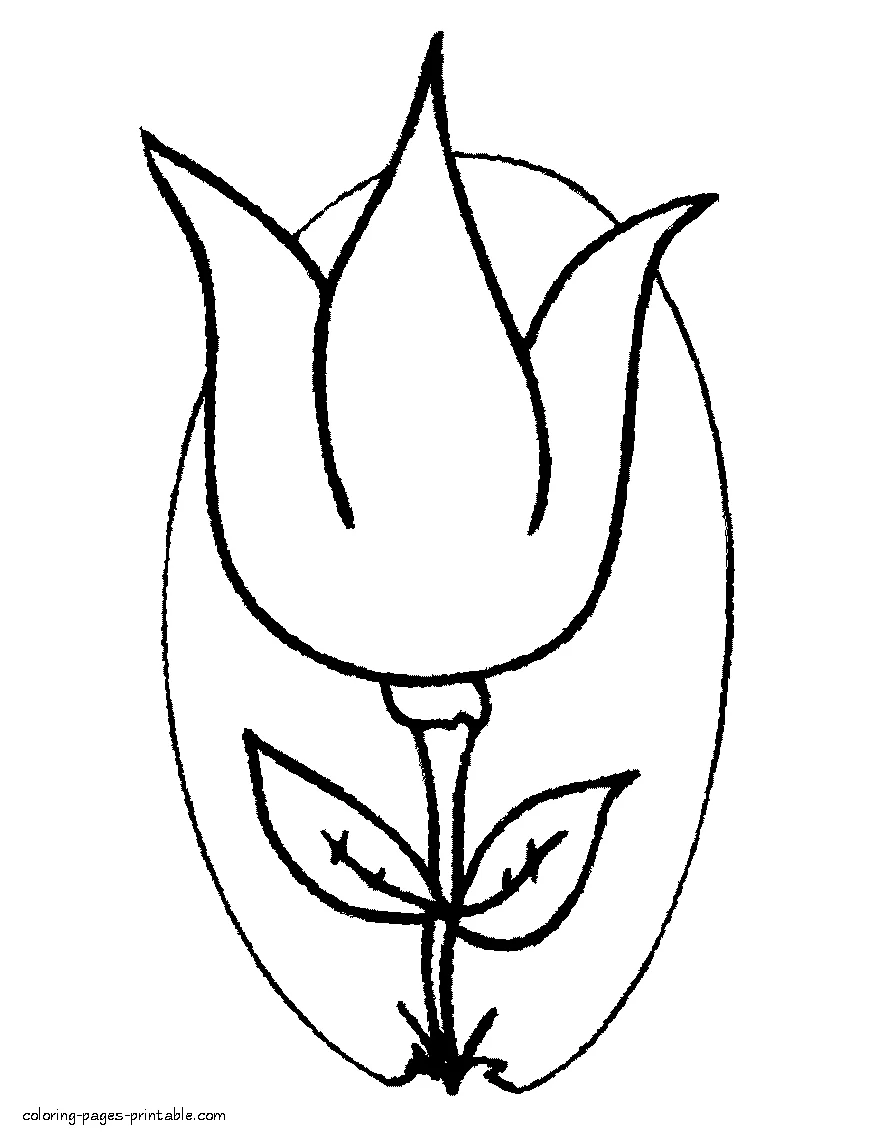 Spring flower coloring page Spring flower printable coloring page