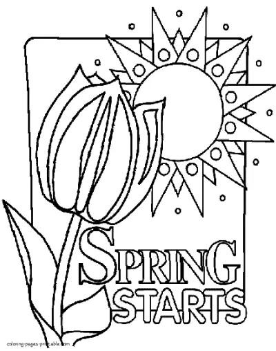 Printable spring coloring pages for free