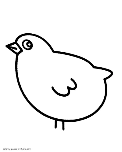 Coloring pages of chicks for kindergarteners