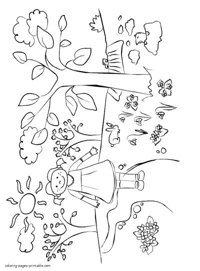 Free printable coloring pages spring