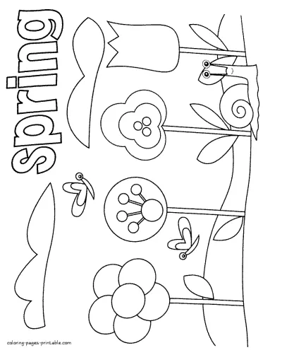 Spring coloring pages free for toddlers and preschoolers