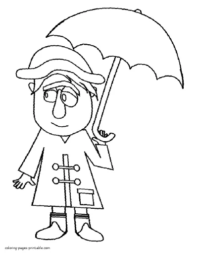 Coloring sheets for spring. The weather is rainy