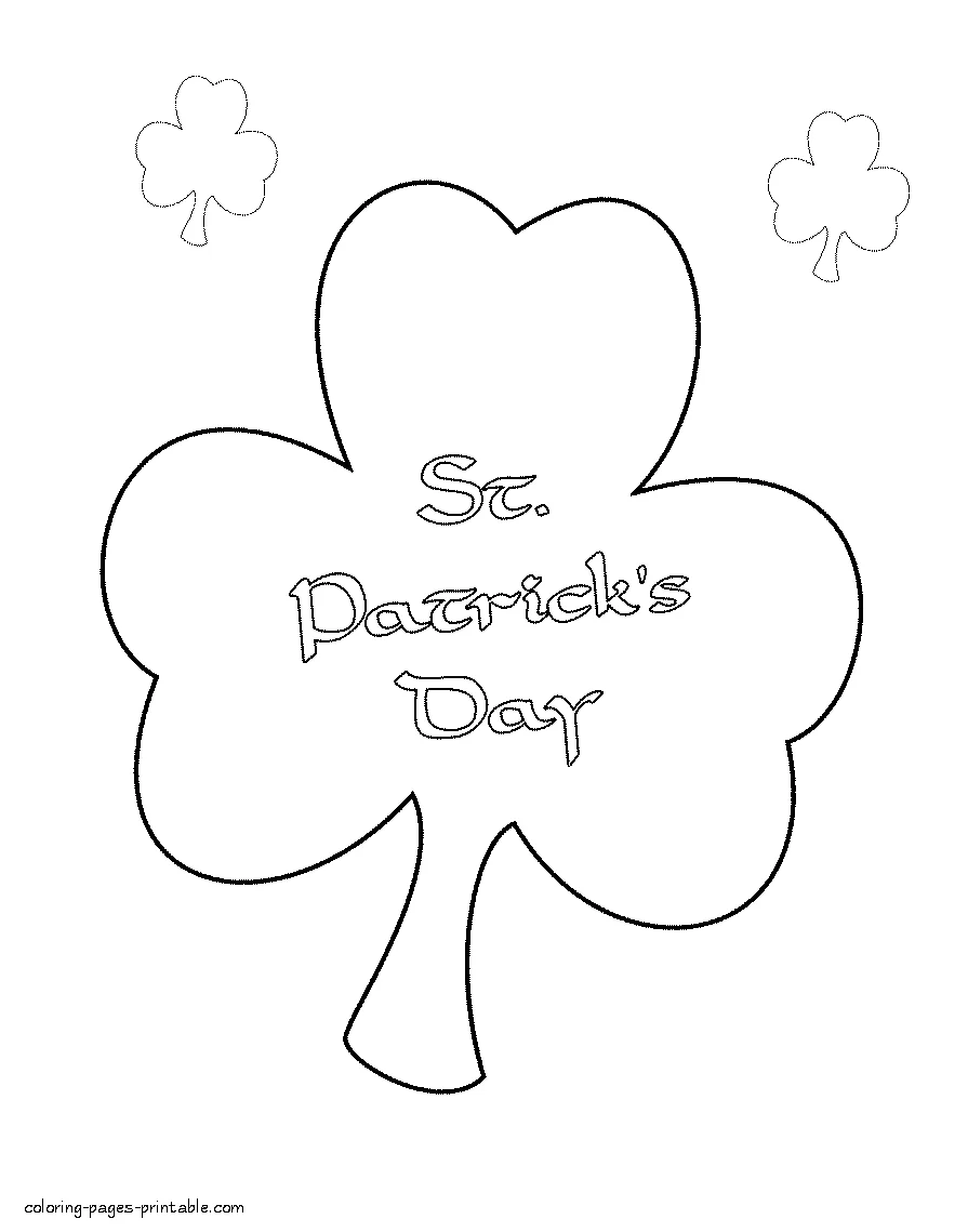 The symbol of Ireland coloring page The symbol of Ireland coloring page. Shamrock