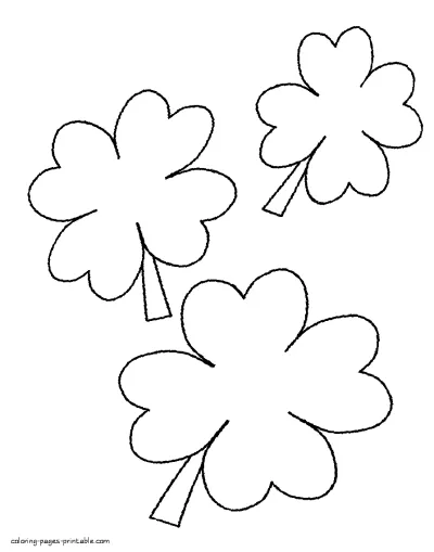 St. Patricks Day coloring sheets. Clover of luck