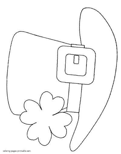 Leprechaun hat coloring page