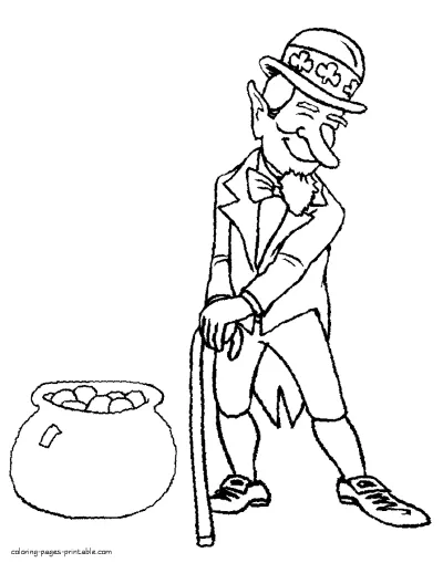 Leprechaun coloring page printable