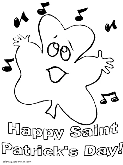 Coloring pages St Patricks Day. Shamrock