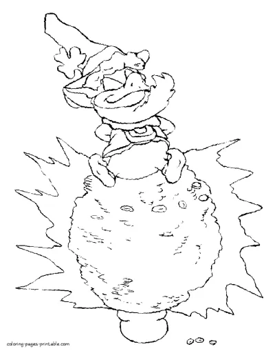 St Patricks coloring sheets. Leprechaun on a pot of gold