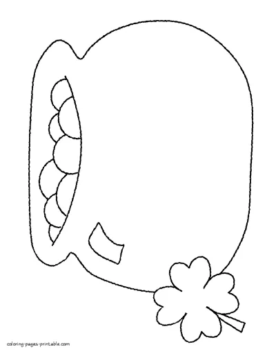 Leprechaun's pot of gold coloring page