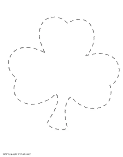 Simple shamrock coloring sheets for kids